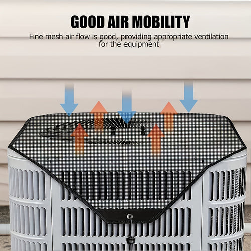 2-Pack Ventilated Resin Mesh Outdoor Air Conditioner Cover(71x71cm / 28x28inch) - Anti-Sun Heat Reduction AC Unit Net for Exterior Use