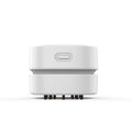 White Portable Handheld Cordless Mini Desktop Vacuum Cleaner - Powerful 10KPA Suction,  Efficient Dust & Debris Collection for Home, Office, and Student Use