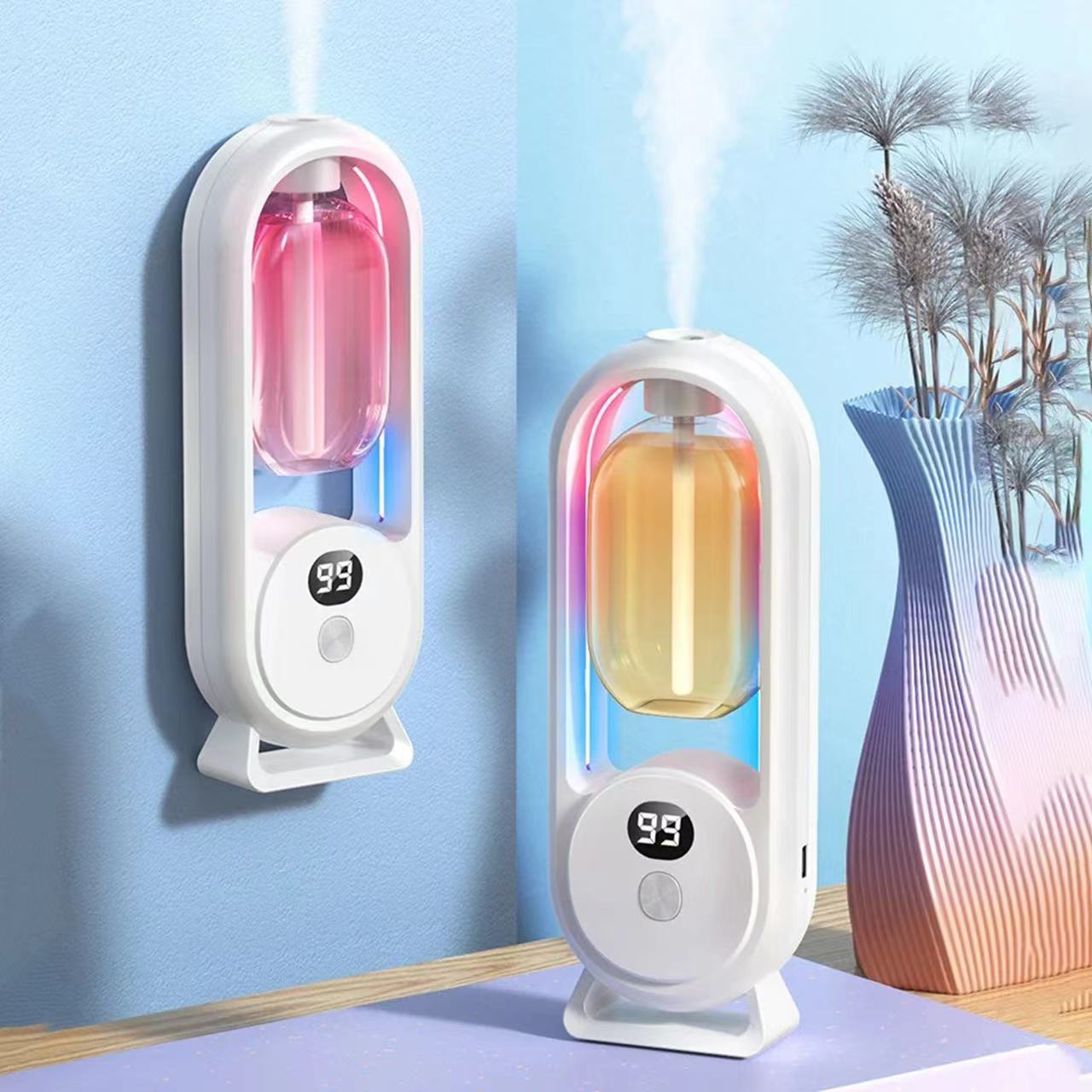 White Ultrasonic Aroma Diffuser with Nano Mist & LED Night Light - Fragrance & Odor Eliminator for Home Bedroom & Bathroom(Essential Oils Not Included)
