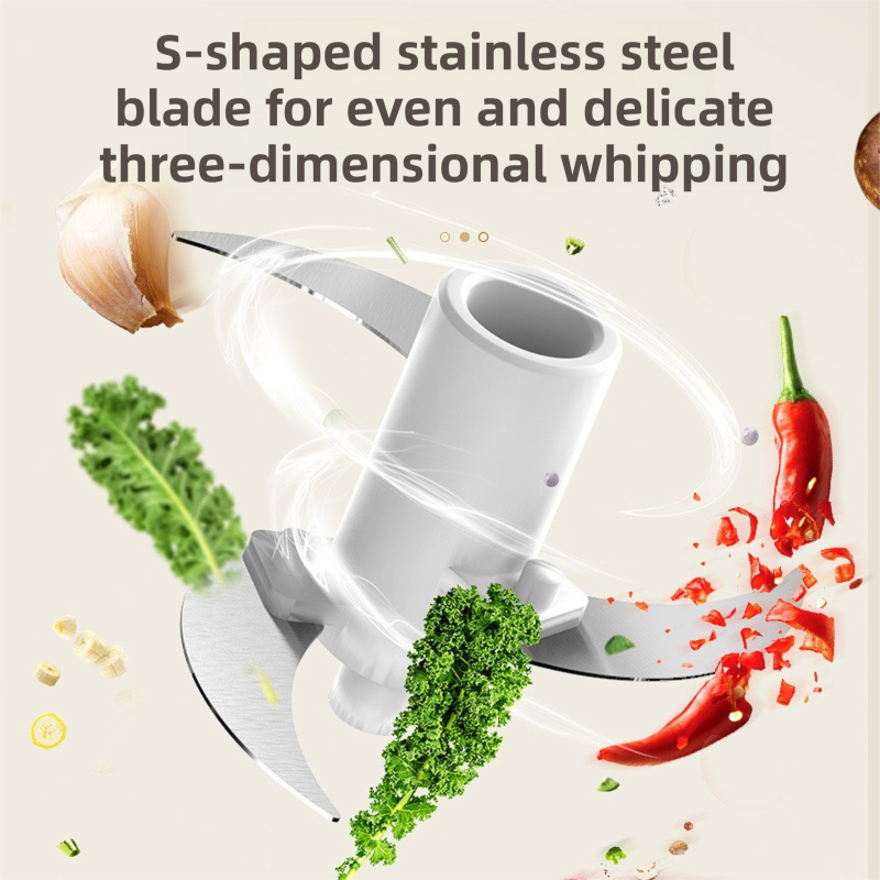 Coffee-Brown Wireless Electric Kitchen Grinder -  Portable 150ml Baby Food Maker with 3 Stainless Steel Blades, USB Charging
