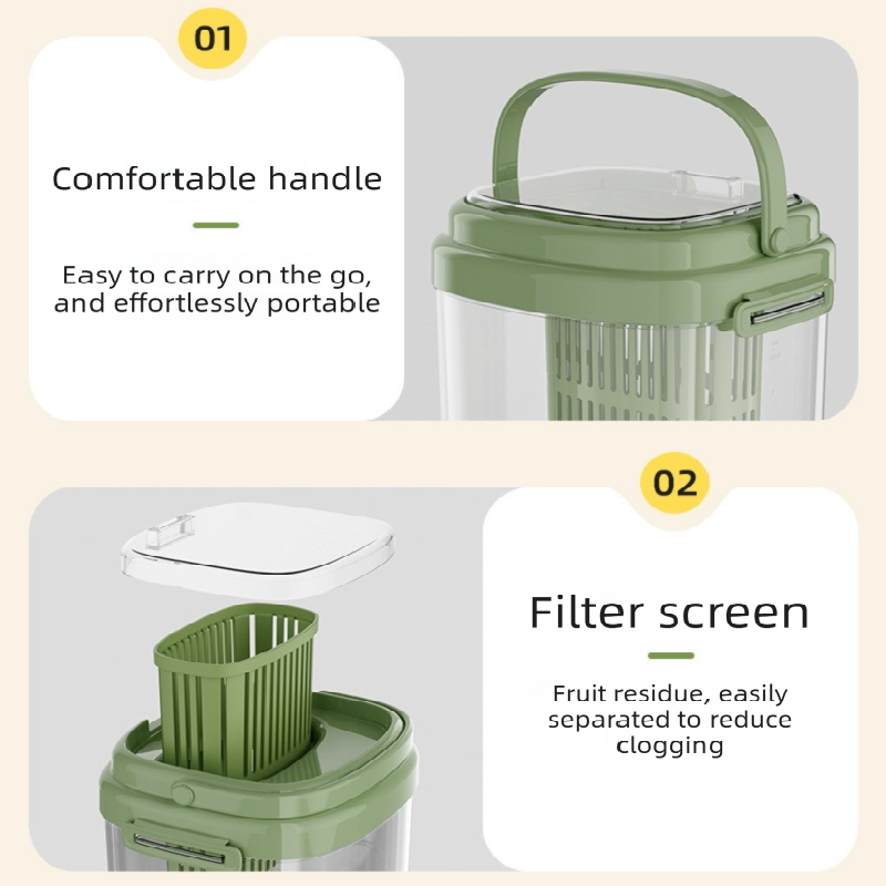 Green Refrigerator Beverage Dispenser with Faucet and Plastic Fruit Filter 3.5L Cold Water Jug includes Metal Stand and Drip Tray Portable Drink Solution for Local Home Use