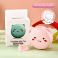 Pink 3-in-1 Mini Portable Fan with Makeup Mirror and LED Fill Light USB Rechargeable Pocket Sized Cooling Solution for Students and Local Professionals