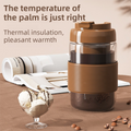 Portable Electric Coffee Bean Grinding Cup & Juicer with Safe Hidden Stainless Steel Blades - 420ML USB Rechargeable Travel Brewer