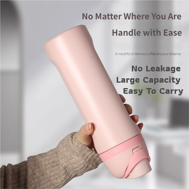 24oz White Large Thermal Water Bottle with Dual-Sipping Lid & Built-in Straw - Leak-Proof 304 Stainless Steel Outdoor Sports Flask