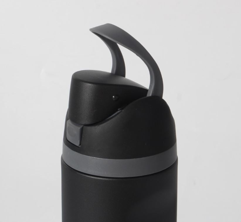 24oz White Large Thermal Water Bottle with Dual-Sipping Lid & Built-in Straw - Leak-Proof 304 Stainless Steel Outdoor Sports Flask