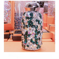Rhinestone Insulated Bottle 260ml Stainless Bling Mug Square Crystal Green