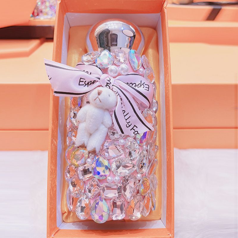 Rhinestone Insulated Bottle 260ml Stainless Bling Mug Baby Bear Pink