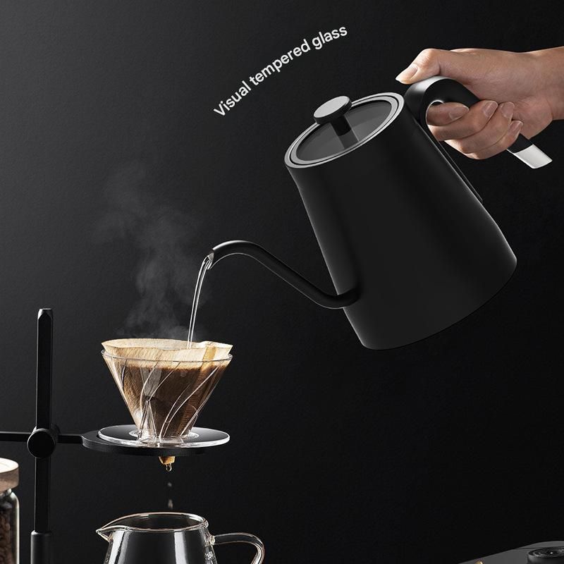 Gooseneck Electric Kettle 0.8L Temperature Control Pour Over Coffee Black
