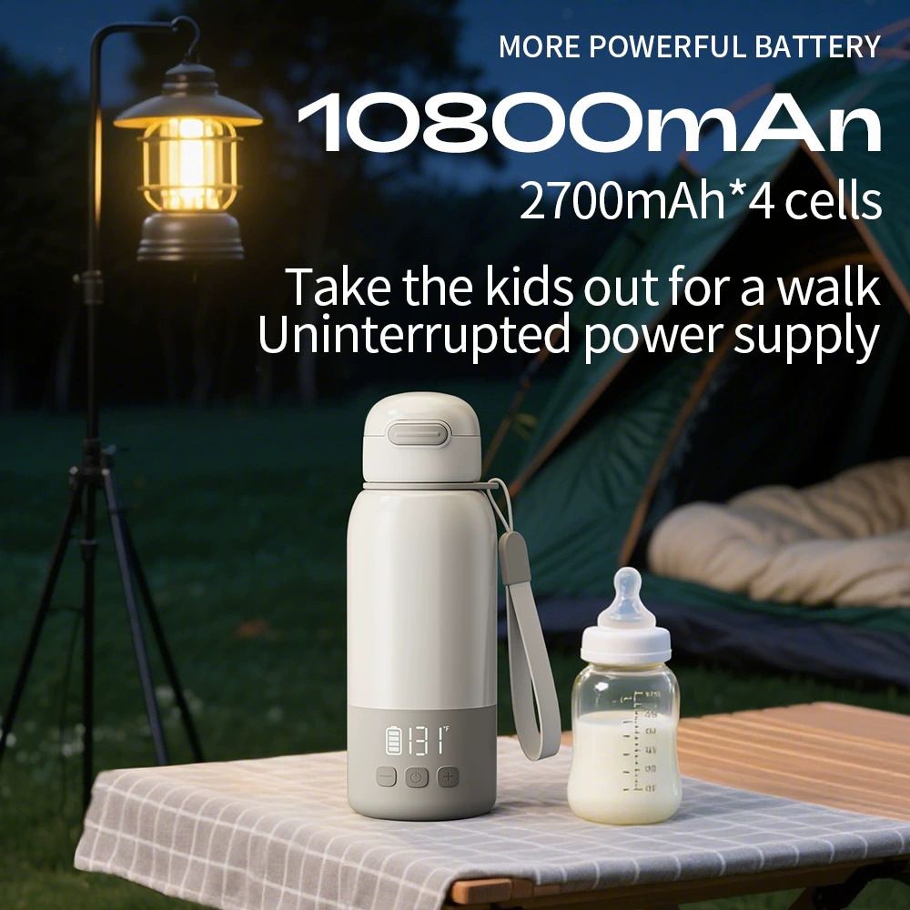 Portable Baby Formula Maker 450ml Rechargeable Constant Temp Kettle White