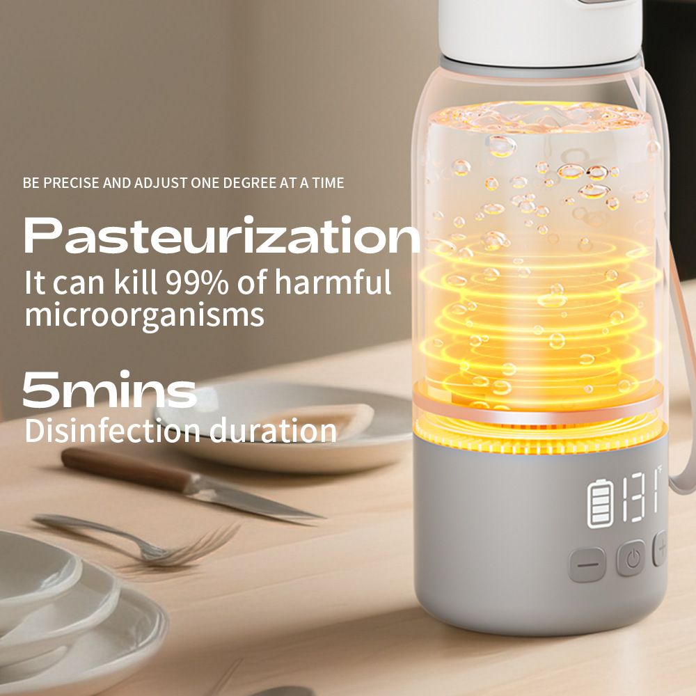Portable Baby Formula Maker 450ml Rechargeable Constant Temp Kettle White