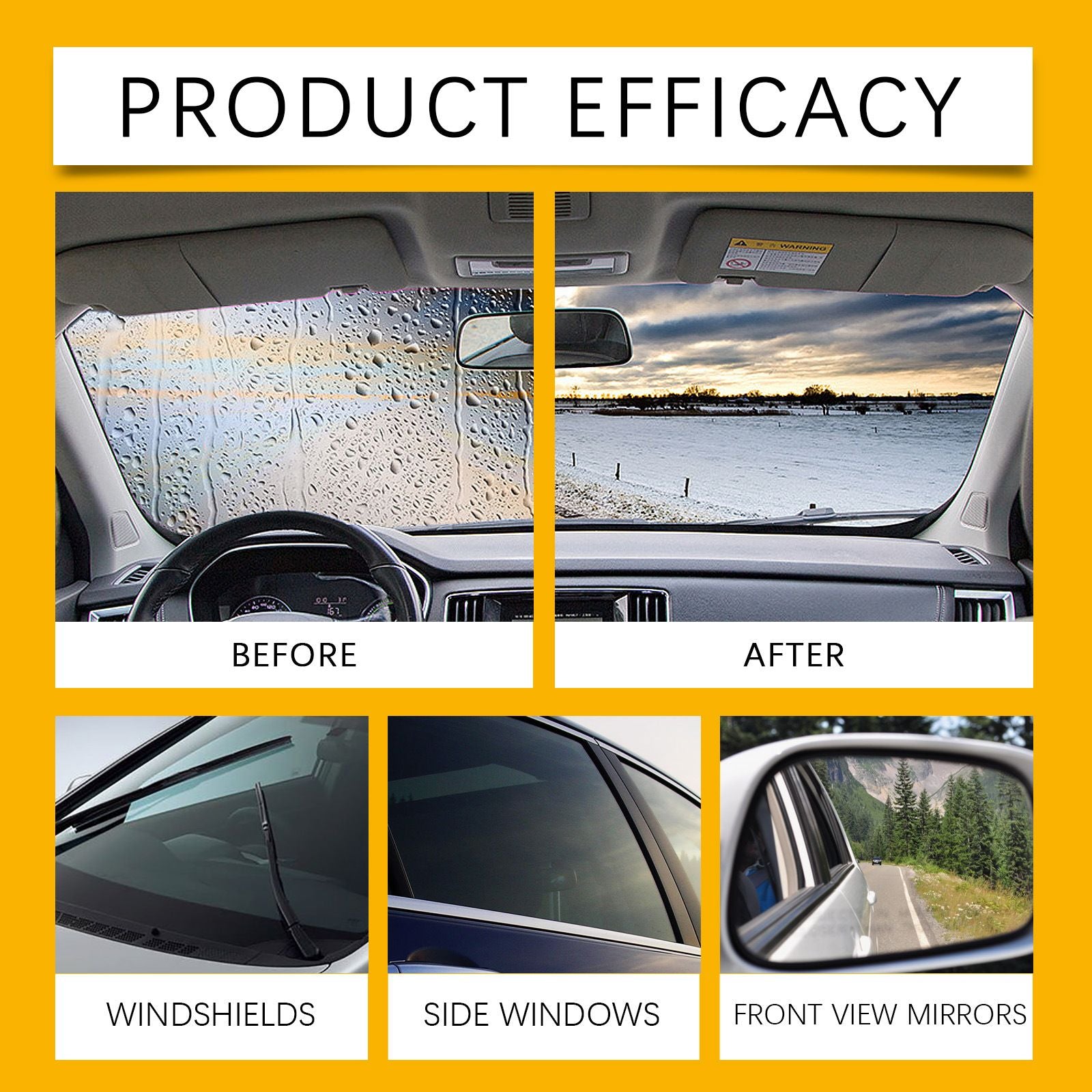 Car Windscreen Oil Film Remover 120ml Glass Degreaser Cleaner Brush