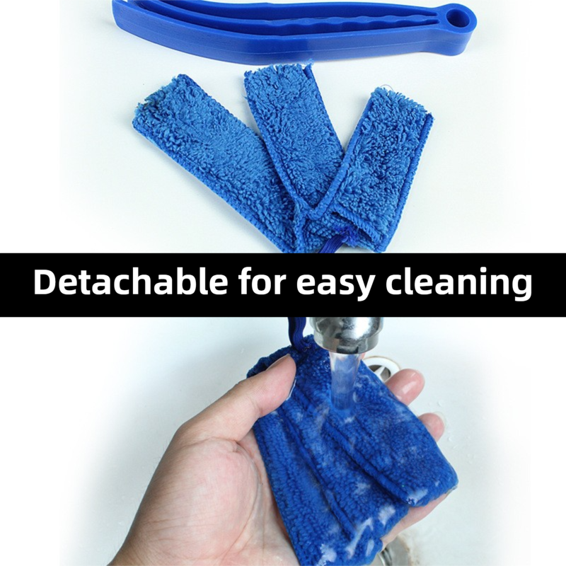 4 Pack Red Shutter and Car AC Vent Cleaner Brush with Washable Microfiber Cleaning Cloth – Reusable Window Blind Dust Remover for Air Vent, Car AC Vent, Fan & Narrow Gap