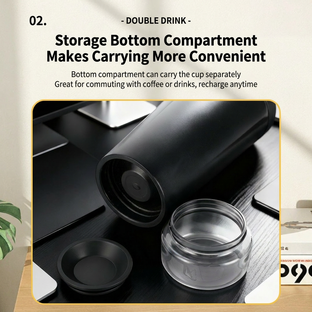 Red Sports Nutritional Drinkware Set with 16oz Stainless Steel Protein Shaker Bottle and Sliding Anti-spill Scoop - Vacuum Insulated Gym Flask with Detachable Bottom Storage Capsule and Quick-Open Lid, Filter Net & Portable Handle for Gym and Outdoor Wo