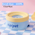 Bondi Blue 600ML Large No Spill Slow Water Dog Bowl, Pet Water Feeder with Floating Disk - Anti Wet Mouth and Cleaner Drinking, Food Grade PP & TPR, Fully Removable & Easy Clean