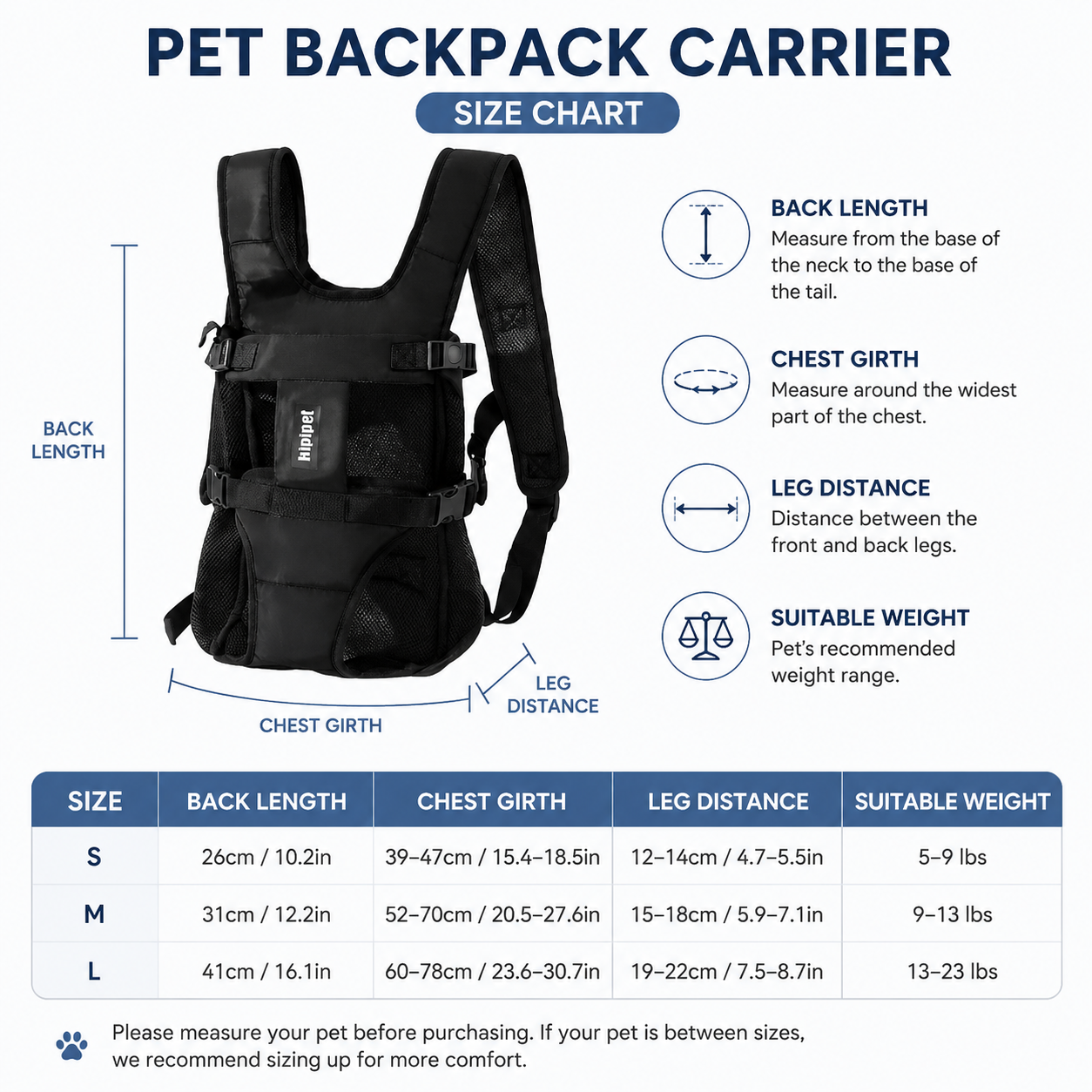 Yellow Purple Hands Free Adjustable Dog Carrier Backpack with 3-Point Support, Reserved Tail Opening and Wide Padded Straps - Chest & Back Dual Use, Breathable on Both Sides and Quick-release Safety Buckles for Walking Bike Travel Outdoor Use, L Size