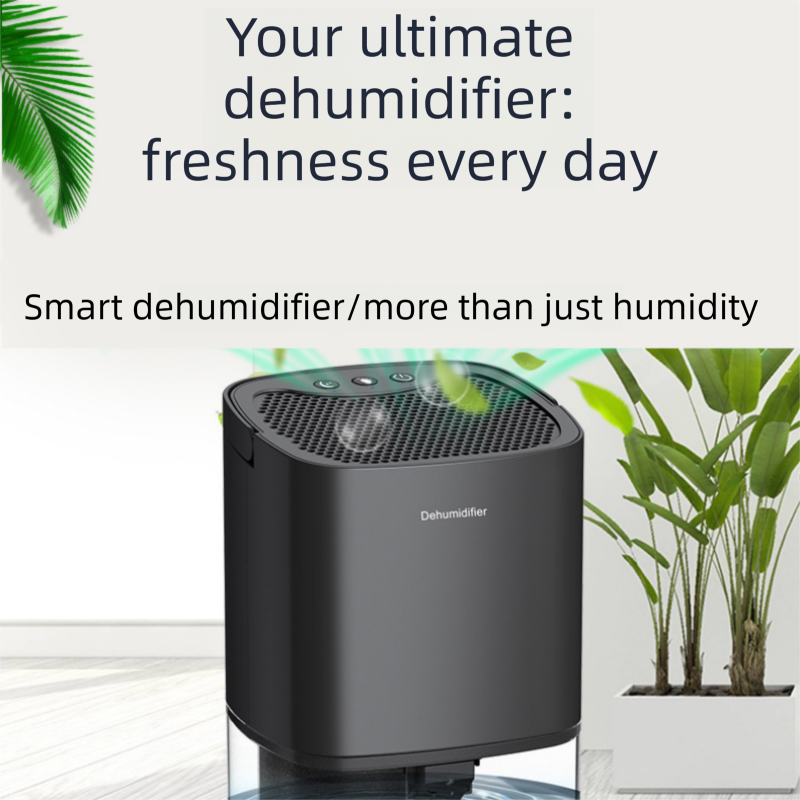 Mini Dehumidifier 1000ml Portable Quiet Moisture Absorber Night Light White