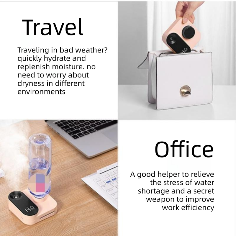 3PCS Smart Home Atmosphere Set – White USB Rechargeable Camera Humidifier & 2pcs White RGB Motion Sensor Wall Light, Magnetic Wireless Night Lamp with Remote Control for Bedroom, Living Room & Office