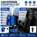 2pc Car Air Vent Aroma Diffuser + Hanging Storage Bin Set Blue