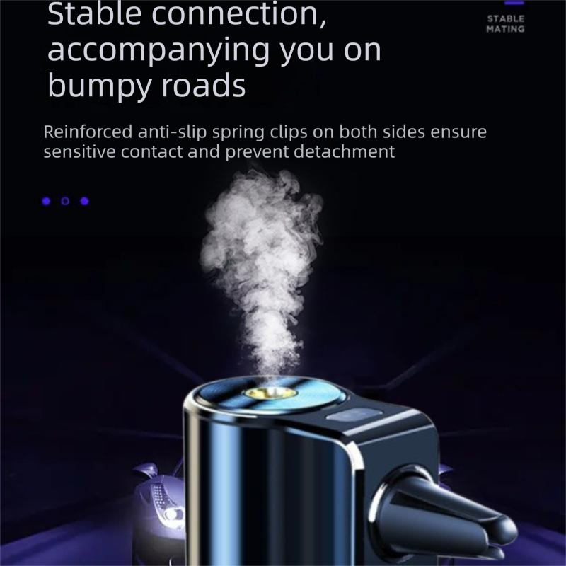 2pc Car Air Vent Aroma Diffuser + Hanging Storage Bin Set Blue