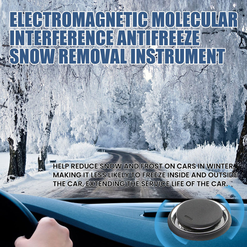 Electromagnetic Car Ice Remover - Solar Powered Molecular Interference De-icer for Windshield Frost and Snow Prevention, Compact Portable Dashboard Gadget for Winter Driving Safety