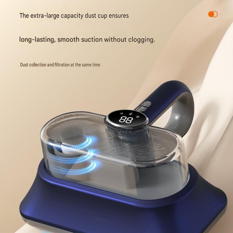 Cordless Dust Mite Remover Vacuum UV Cleaner Bed Mattress Sofa 400ml Kit Blue
