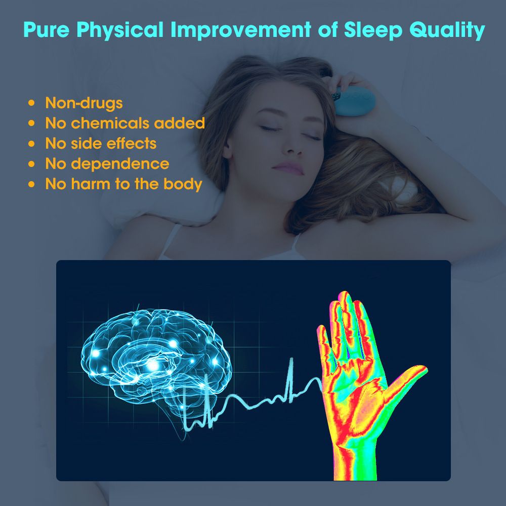 Winter Sleep Aid Bundle - White Handheld EMS Pulse Device with 15 Levels and Champagne gold Imitation Silk Eye Mask for Relaxation, Travel, and Night Rest