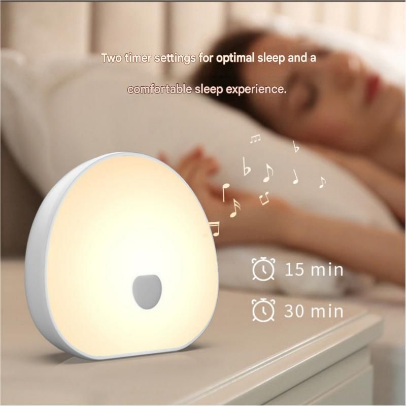 Nighttime Anxiety Relief & Relaxation Set - Purple Imitation Silk Sleep Eye Mask and  Smart White Noise Night Light for Soothing Sleep, Nursing, and Stress Reduction
