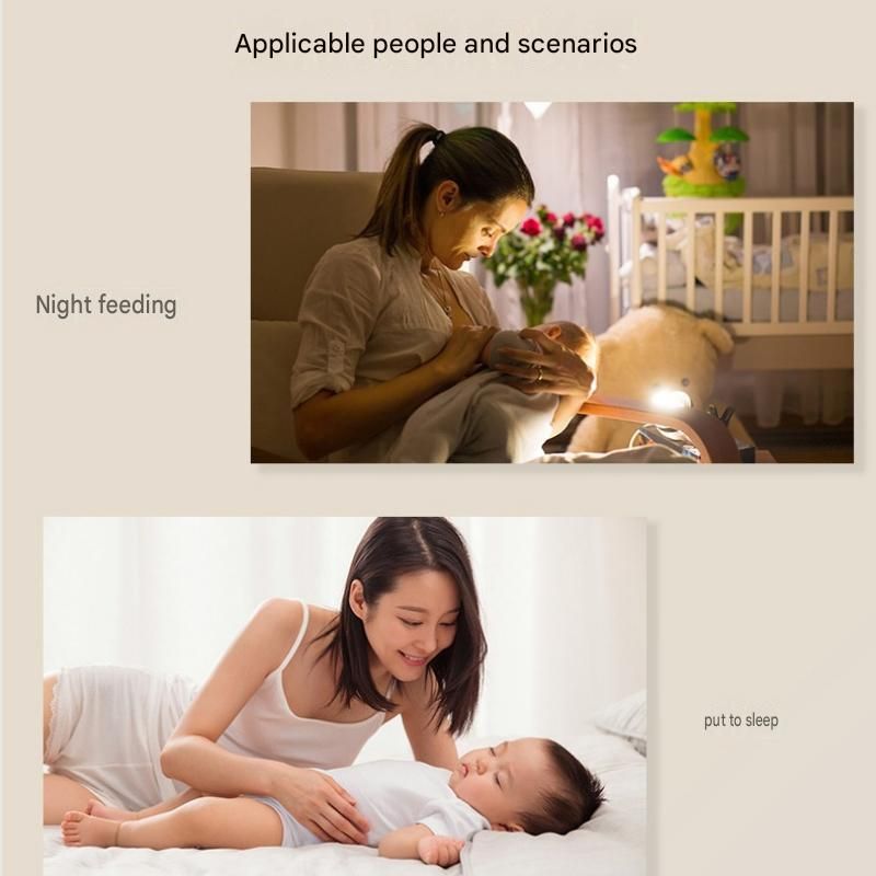 Nighttime Anxiety Relief & Relaxation Set - Champagne gold Imitation Silk Sleep Eye Mask and  Smart White Noise Night Light for Soothing Sleep, Nursing, and Stress Reduction