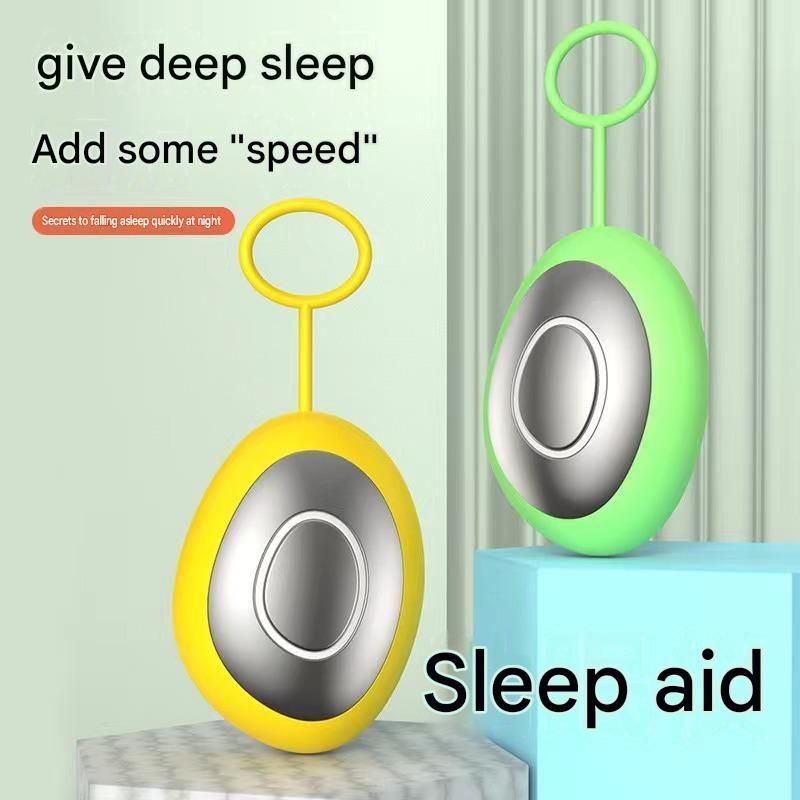 Yellow Portable Handheld Sleep Aid Device - CES Microcurrent Relaxation Tool with 5 Intensity Levels, USB-C Rechargeable ABS Shell for Stress Relief and Bedtime Routine