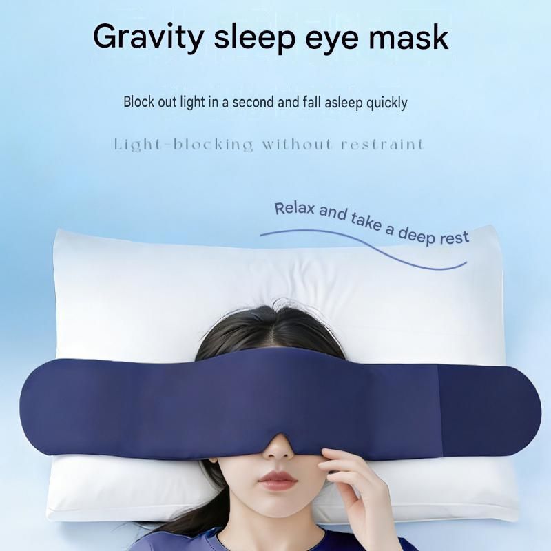 Pink Weighted Sleep Mask - Double-Sided Cooling and Warm Fabric, Micro-Bead Pressure Design, 72cm Adjustable Wrap, Light Blocking Eye Cover for Travel and Home Use
