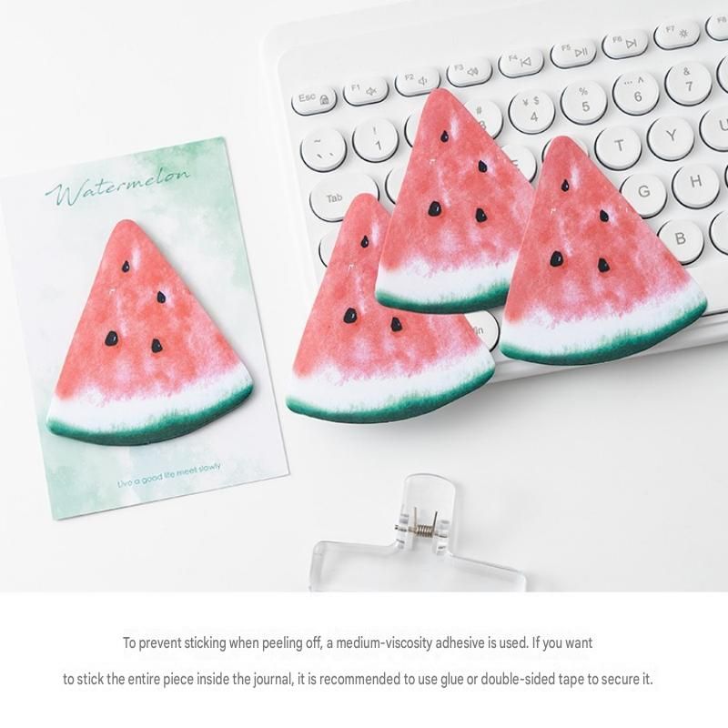 3 Packs  Orange Design Fruit Shaped Sticky Notes - Cute Memo Pads for Journaling Office School - Reusable Adhesive Labels Gift Ready