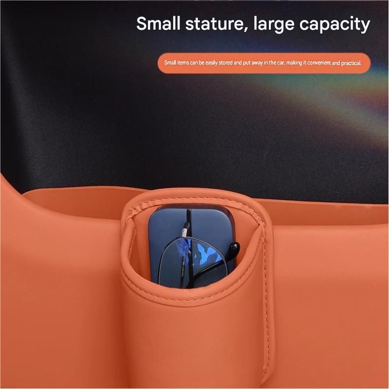 Red Universal Car Door Cup Holder - PU Leather Hanging Storage Organizer for Seat Back and Console side and Door storage compartment - Multi-Purpose Beverage Pocket with Secure Clip Design for Travel and Commute