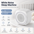 Lightweight and portable White Noise Sleep Machine with Night Light - 26 Soothing Sounds, 7-Color LED, Timer & USB-C Charging for Adults