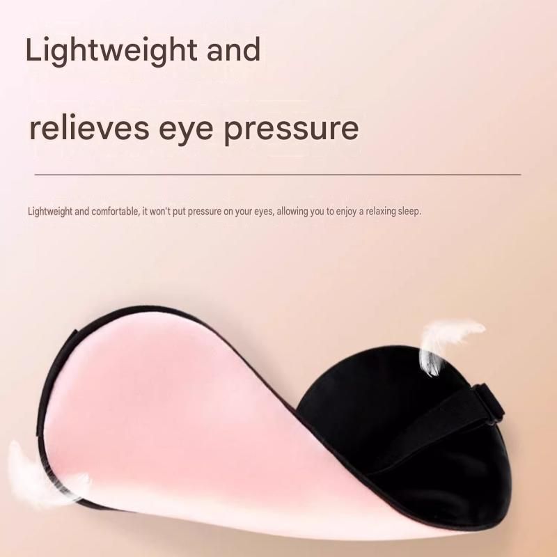 Black Spandex Sleep Eye Mask - 360 Degree Blackout, Zero Pressure Fit, Adjustable Strap, Includes Storage Bag and Earplugs for Travel and Napping