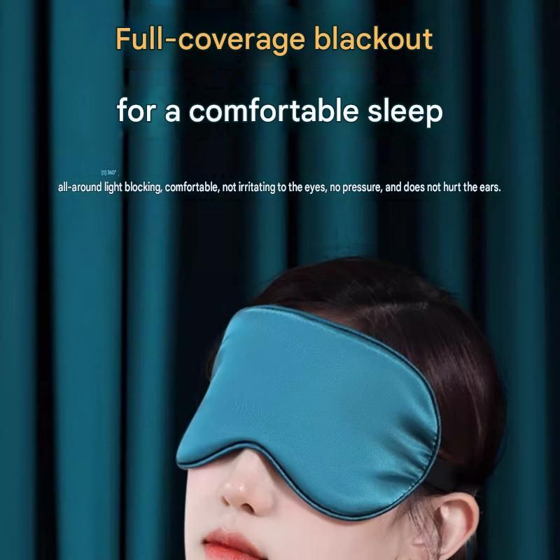 Grey Spandex Sleep Eye Mask - 360 Degree Blackout, Zero Pressure Fit, Adjustable Strap, Includes Storage Bag and Earplugs for Travel and Napping