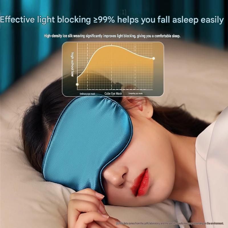 Grey Spandex Sleep Eye Mask - 360 Degree Blackout, Zero Pressure Fit, Adjustable Strap, Includes Storage Bag and Earplugs for Travel and Napping