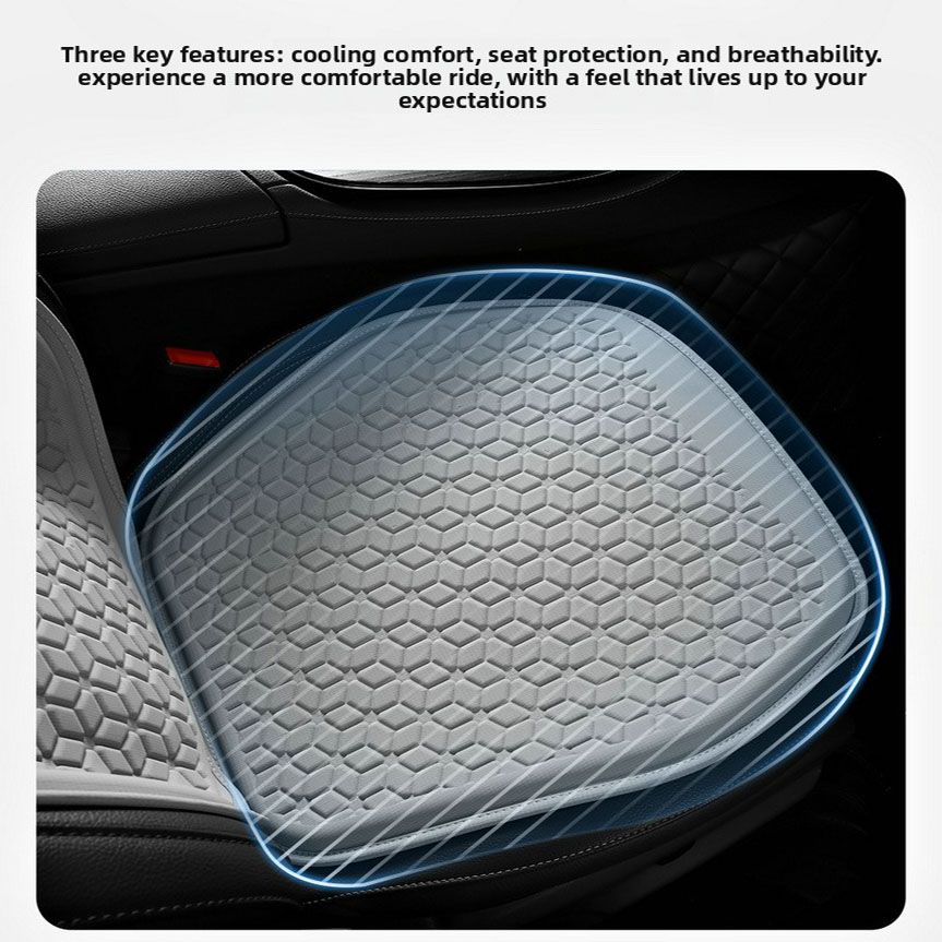 Pink Universal Cooling Gel Seat Cushion - TPR Breathable Honeycomb Pad for Car & Office Chair