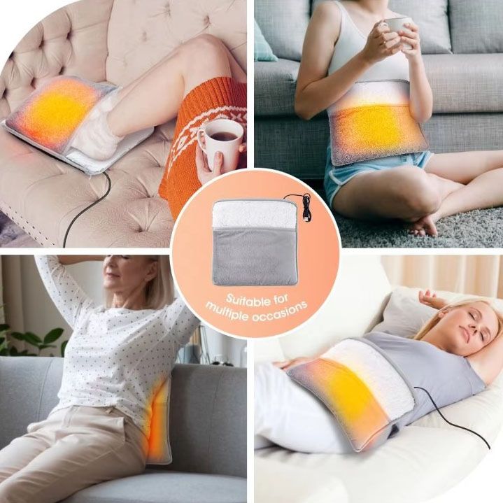 USB Heated Hand Warmer Bag & Foot Warmer Pad Combo Set – Electric Plush Heating Cushion for Home, Office & Travel