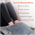 USB Heated Foot Warmer Electric Foot Heating and Vibration Massage Plush USB Powered Winter Foot Comfort Cushion for Home Office Car Travel Portable Warm Relaxation Support