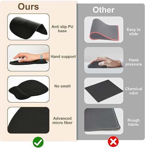 Gradient Pinkish White silicone wrist rest with 20-in-1 electronics cleaning kit - portable multi-functional brush set, ergonomic mouse pad, suitable for office and travel.