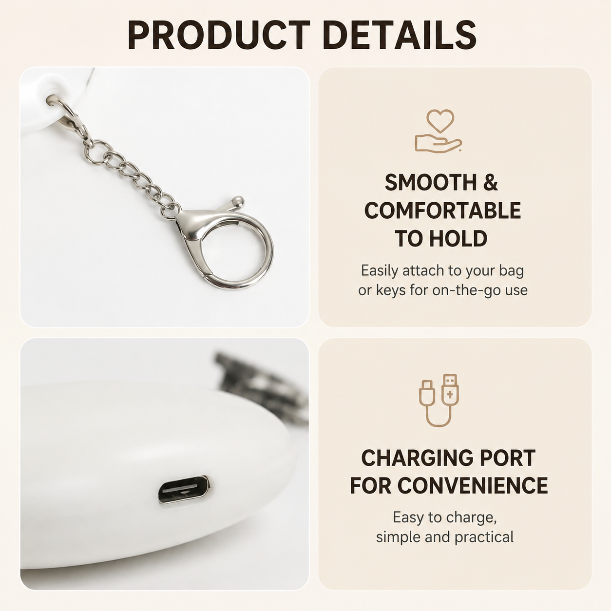 Yellow Touch Activated Flower Keychain Light, Cute Portable LED Night Light Keyring, Mini Rechargeable Bag Charm Lamp, Creative Gift for Girls, Bedroom Decoration Light
