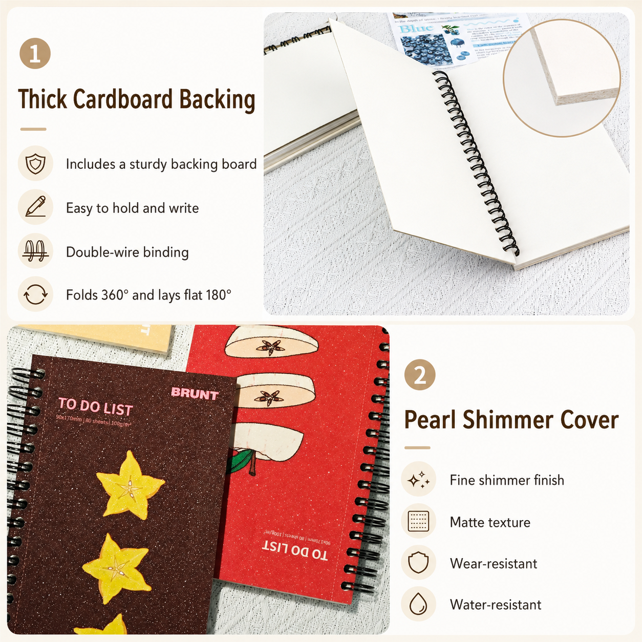Fruit Series To Do List Notebook (Guava) – Spiral Bound Journal with Cute Fruit Cover, 80 Sheets, Portable Planner for Daily Notes, Study, Office and Personal Organisation