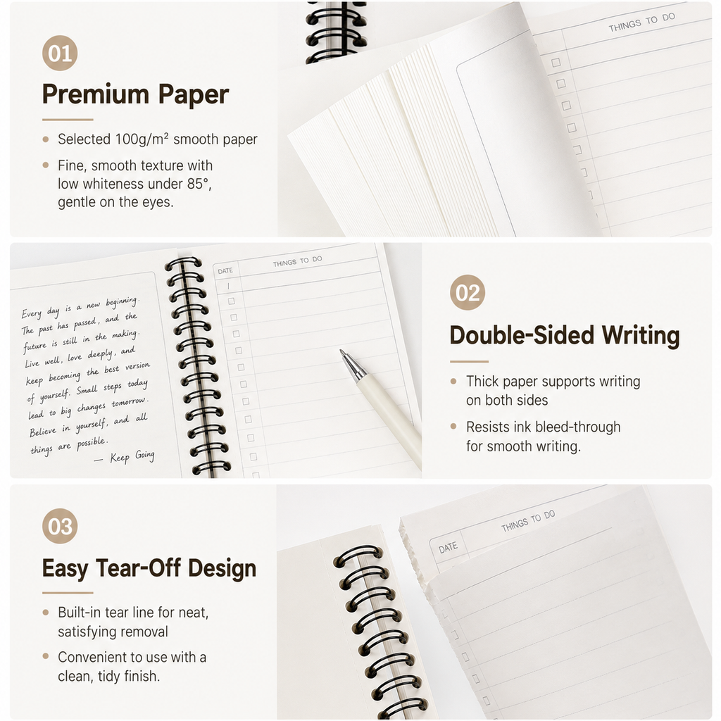 Fruit Series To Do List Notebook (Banana) – Spiral Bound Journal with Cute Fruit Cover, 80 Sheets, Portable Planner for Daily Notes, Study, Office and Personal Organisation
