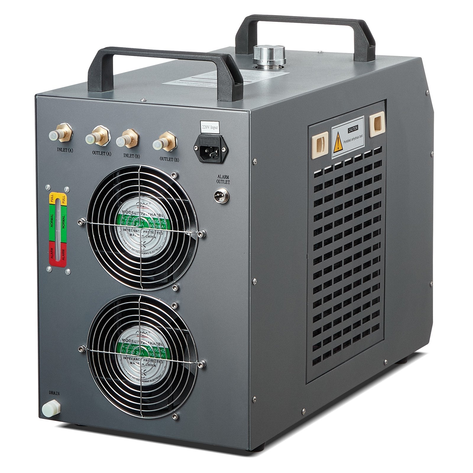Industrial Water Chiller, CW-5202, Industrial Water Cooler Cooling System with Built-in Compressor 7L Water Tank Capacity 18 L/min Max Flow Rate, for CO2 Laser Engraving Machine Cooling Machine