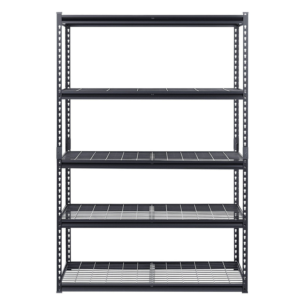 Storage Shelves, 1361 kg, 5 Tier Heavy Duty Garage Shelving, 609.6 x 1219.2 x 1828.8 mm Adjustable Metal Shelves for Industrial Shelving Unit Utility Shelf, for Kitchen, Warehouse, Basement