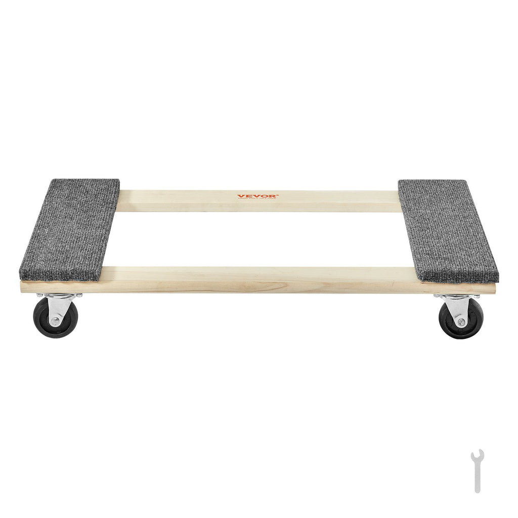 Furniture Dolly, 454kg Load Capacity, 457.2x762mm, 4x76mm PP Swivel Casters, Heavy Duty Hardwood Furniture Moving Dolly, Mover's Dolly, Moving Cart with Wheels for Heavy Furniture Home Cleaning
