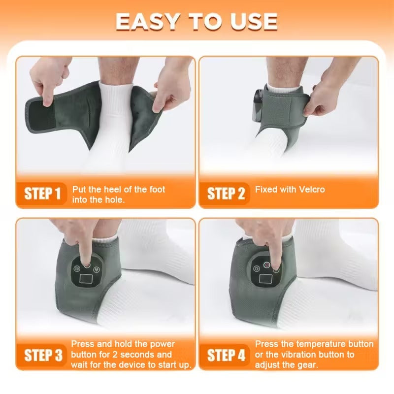 NNETM Ankle Heating Massager with Vibration & Heat Therapy-3