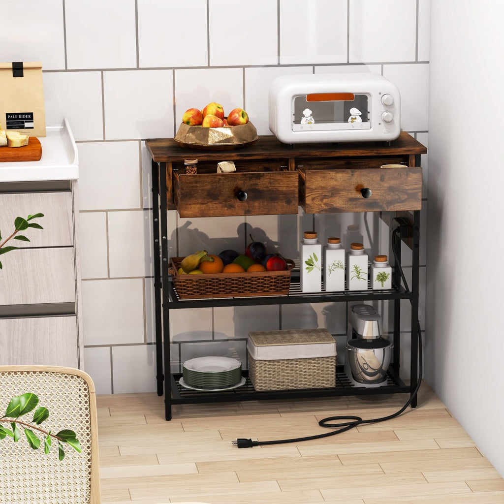 NNECW Console Table with Charging Station for Living Room/Entry-4